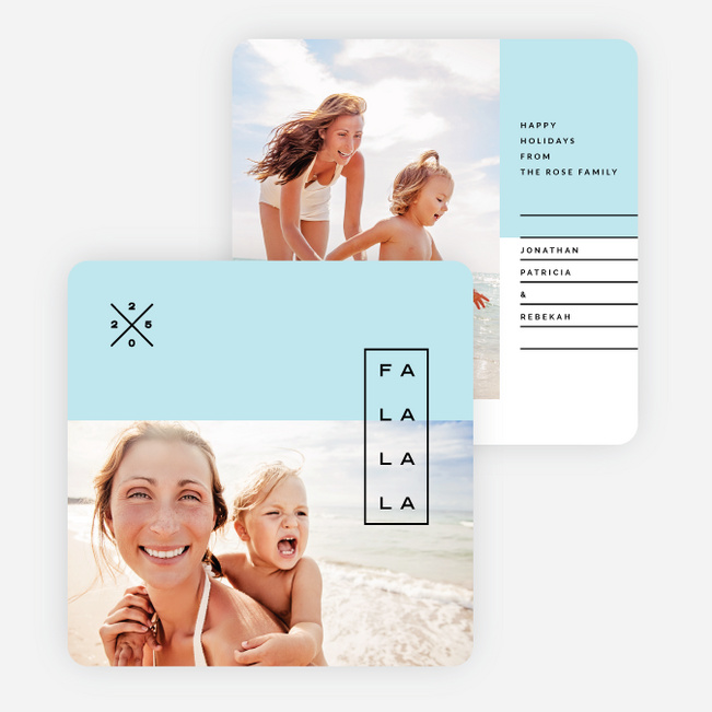 Simple Lines Christmas Cards - Blue