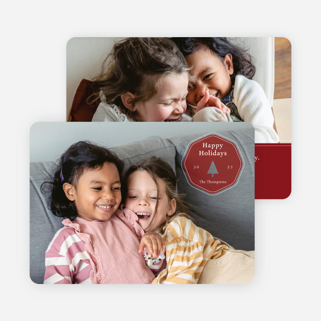 Cleanly Stamped Holiday Cards and Invitations - Red