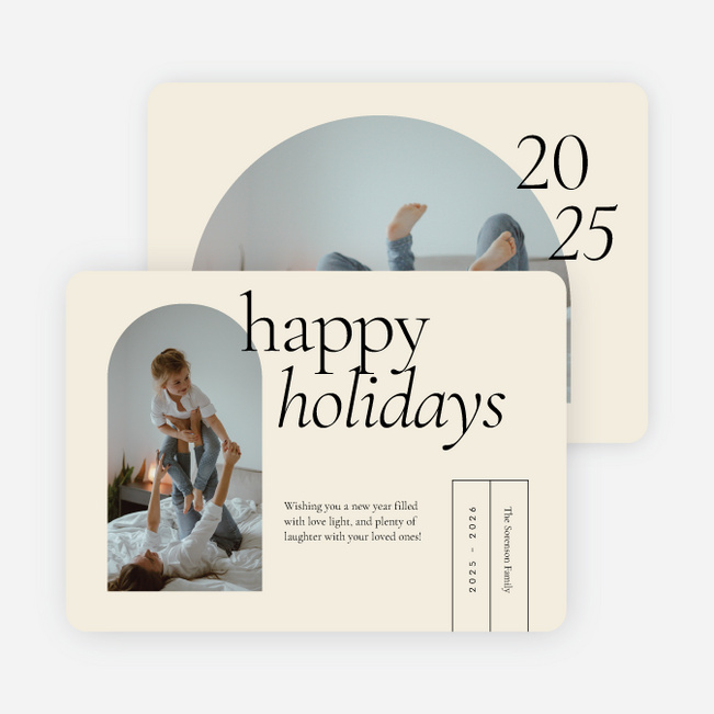 Over the Horizon Holiday Cards and Invitations - Beige