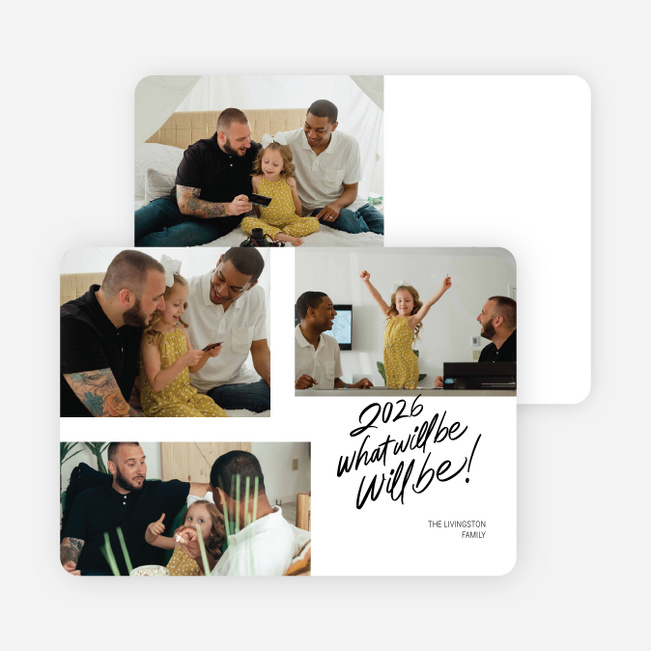 What Will Be New Year Cards and Invitations - White