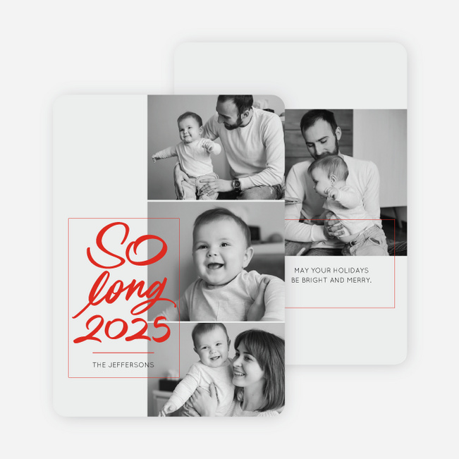 Say So Long Holiday Cards and Invitations - Red