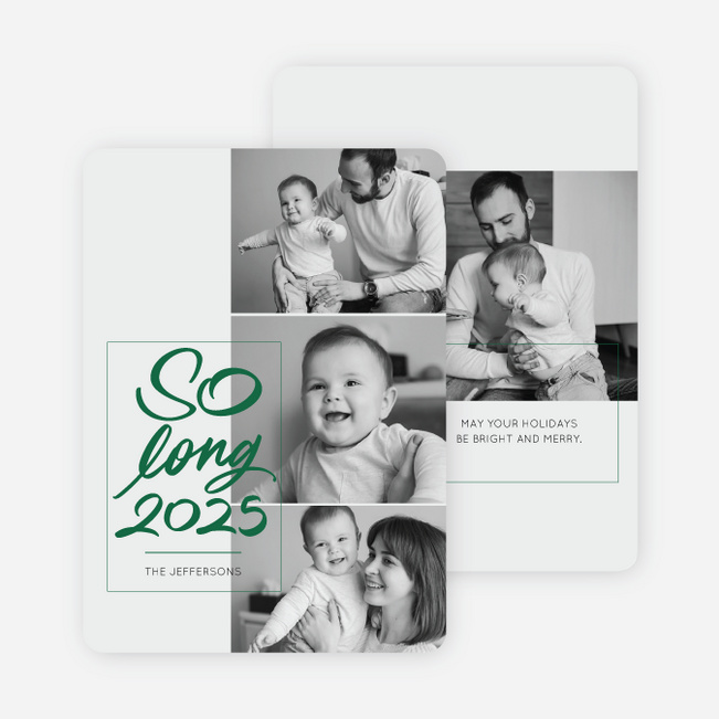 Say So Long Holiday Cards and Invitations - Green