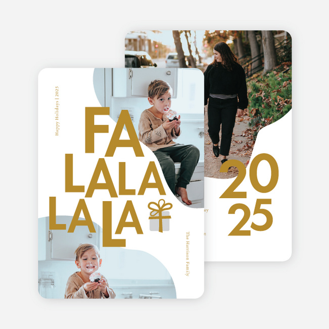 Organic Cutouts Christmas Cards - Yellow