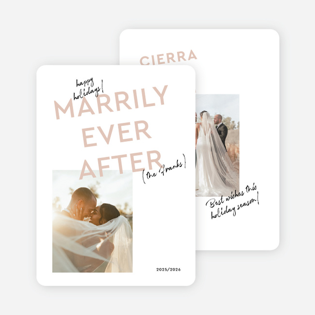 Festively Ever After Holiday Cards and Invitations - Brown