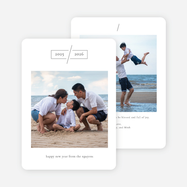 Minimal Moment Holiday Cards - White