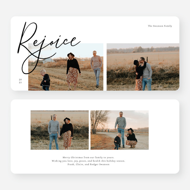 Let Us Rejoice Christmas Cards - White
