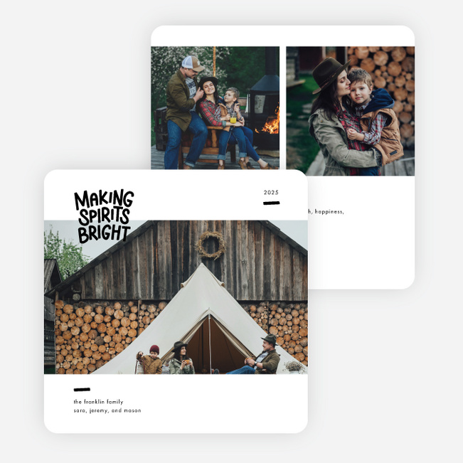 Spirited Greetings Holiday Cards - Black