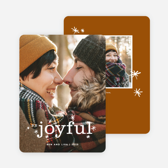 Be Joyful Holiday Cards - Brown