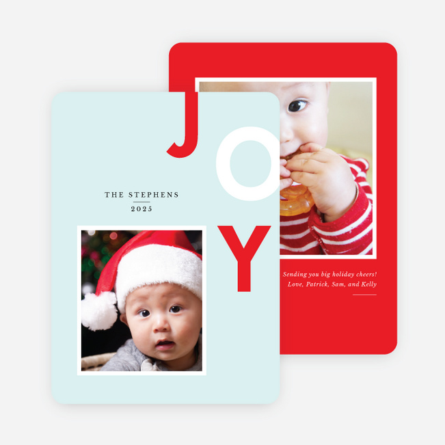 Playful Joy Holiday Cards - Red