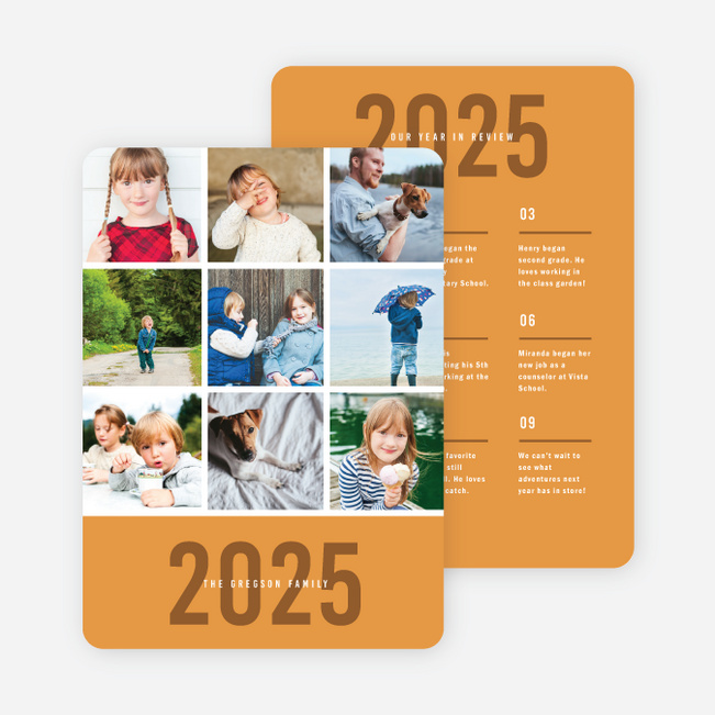 Photo Board Holiday Cards - Yellow