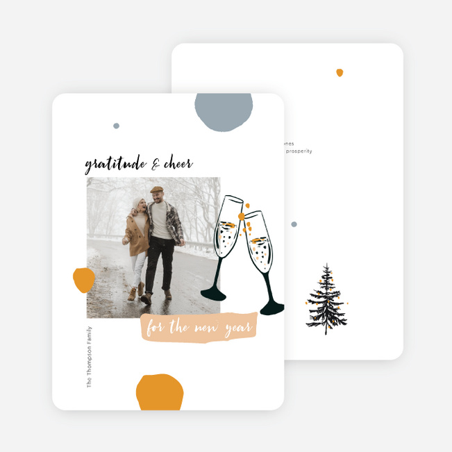 Season of Gratitude New Year Cards and Invitations - Multi