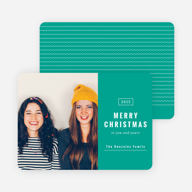 Squiggly Lines Holiday Cards - Blue