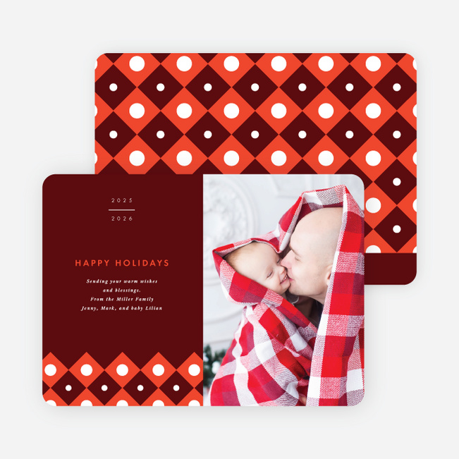 Diamond Duo Holiday Cards - Red