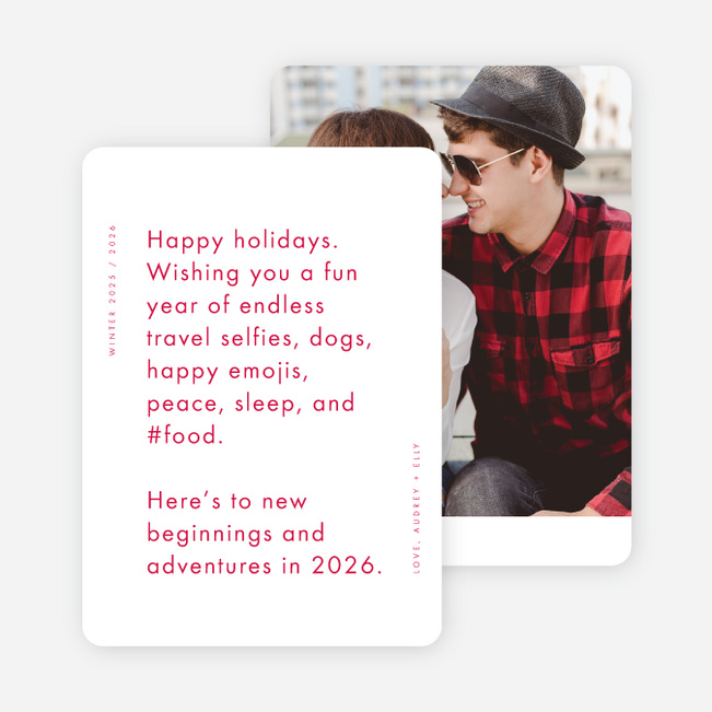 Deep Thoughts Holiday Cards - Red