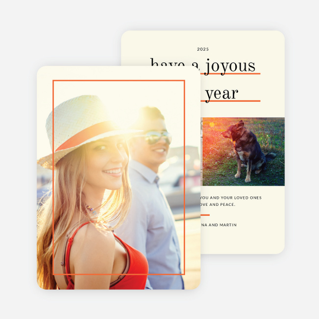 Standout Holiday Cards - Orange