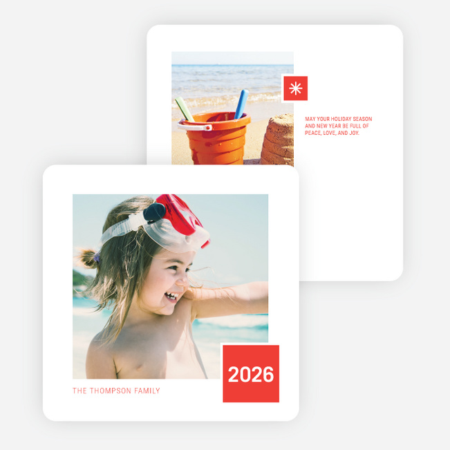 Double Joy New Year Cards - Red