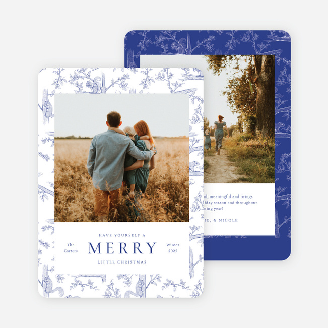 Winter Scurry Christmas Cards - Blue