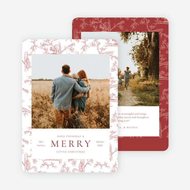 Winter Scurry Christmas Cards - Red