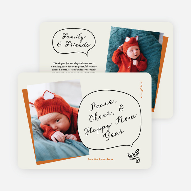 Carried Forward New Year Cards and Invitations - Orange