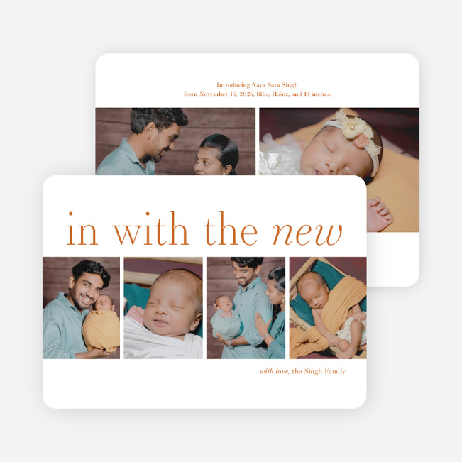 Collected Look Holiday Cards and Invitations - Orange