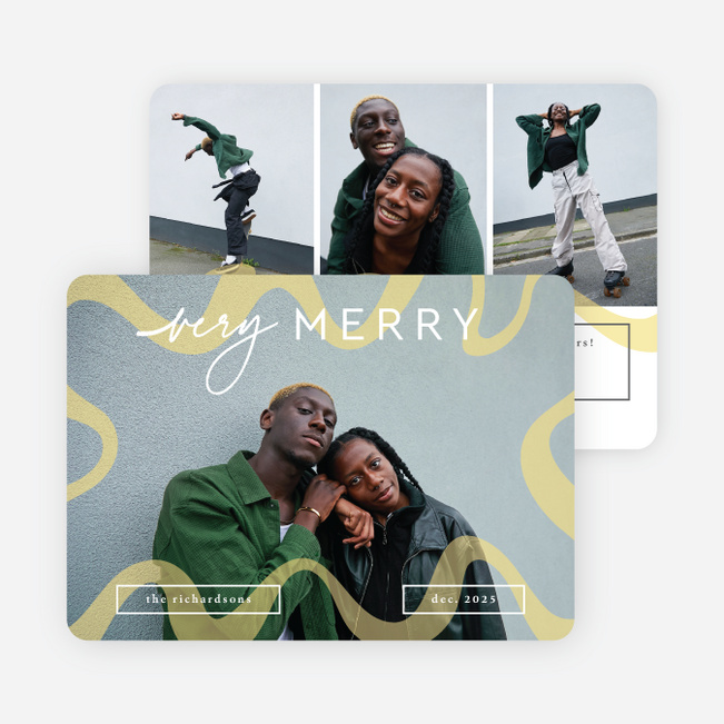 Flow State Holiday Cards and Invitations - Yellow