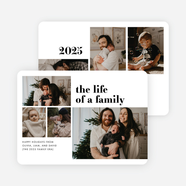 Moments that Mattered Holiday Cards and Invitations - White