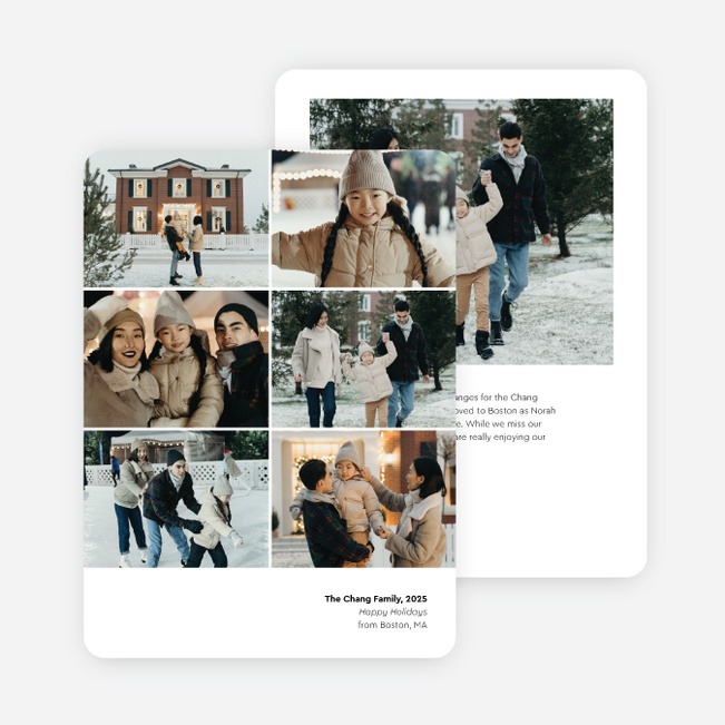 Center Stage Holiday Cards and Invitations - White