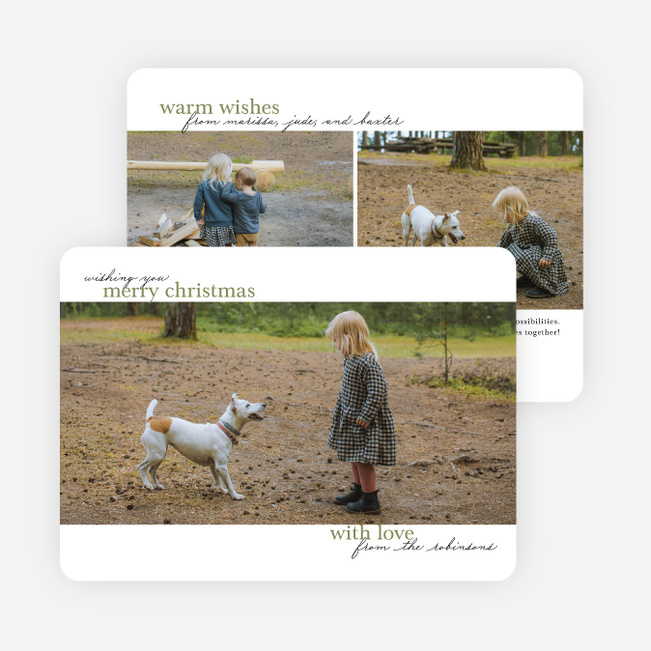 Edge to Edge Christmas Cards - Green