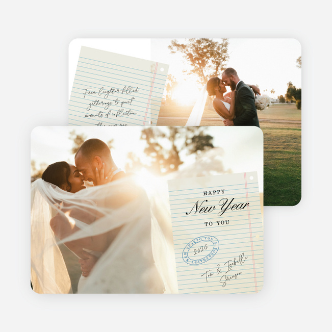 From the Heart New Year Cards and Invitations - Beige