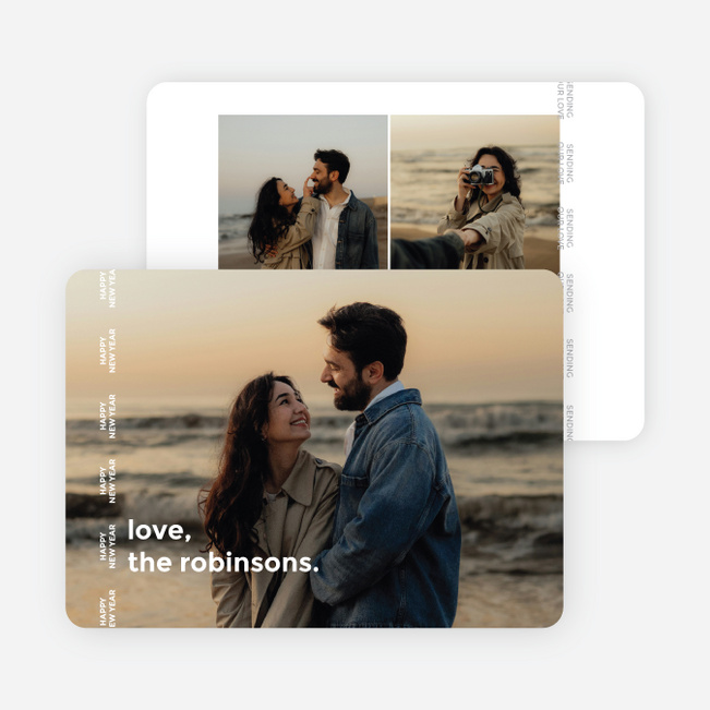 No Distractions New Year Cards and Invitations - White