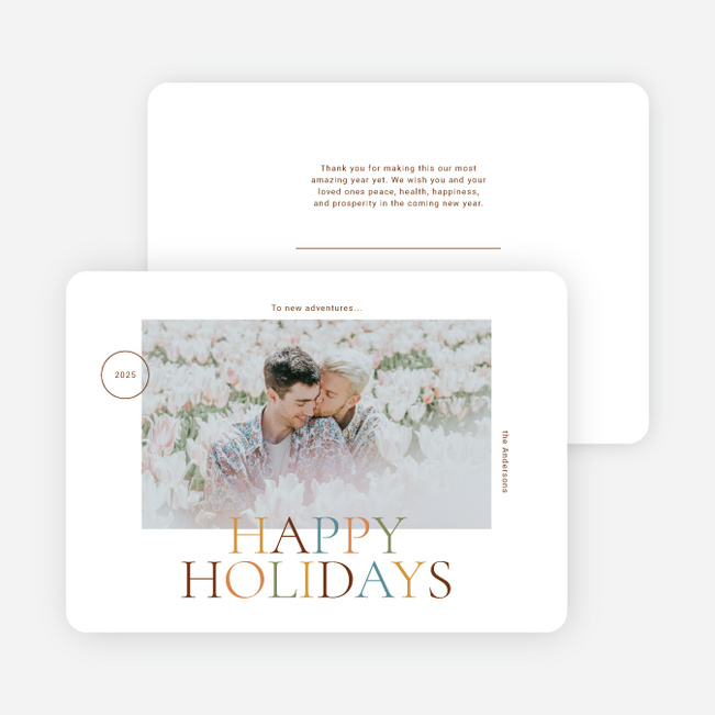 Festive Flourish Holiday Cards and Invitations - Multi