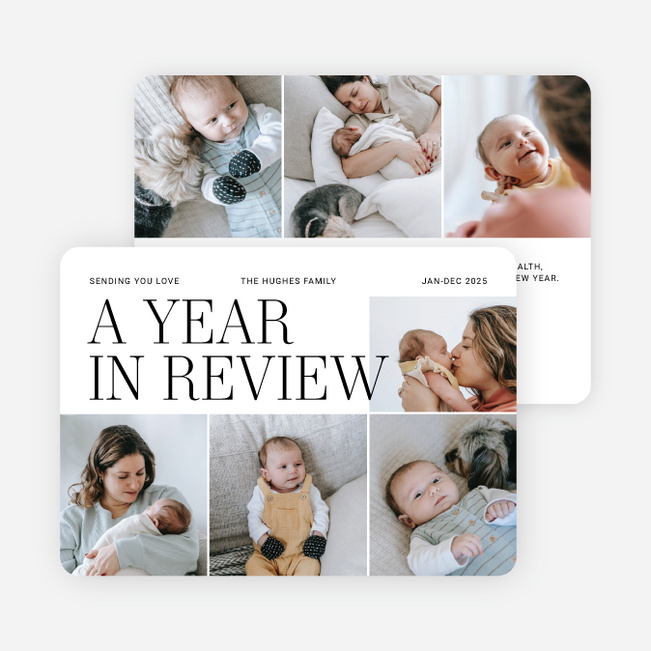 A Year in Focus New Year Cards and Invitations - White