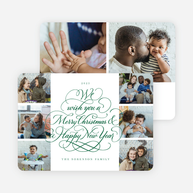 Fanciful Greetings Christmas Cards - Green