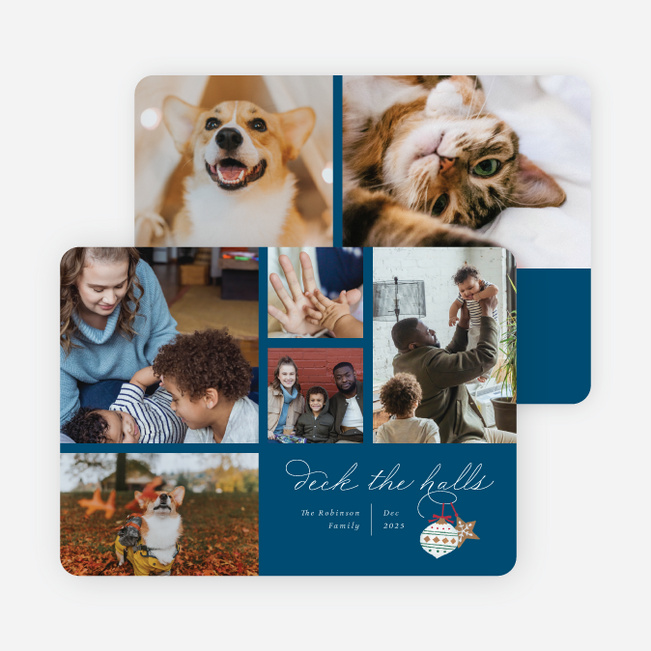 Special Decoration Christmas Cards - Blue