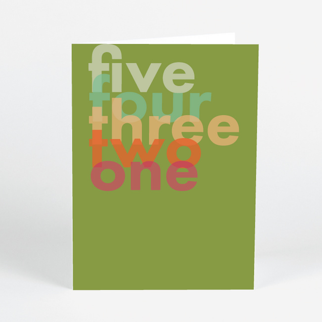 Final Countdown New Year Cards - Orange