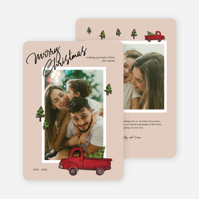 Haulin Cheer Christmas Cards - Beige