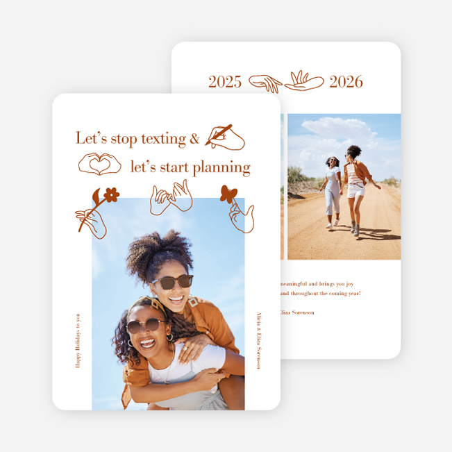 Time to Connect Holiday Cards and Invitations - Red