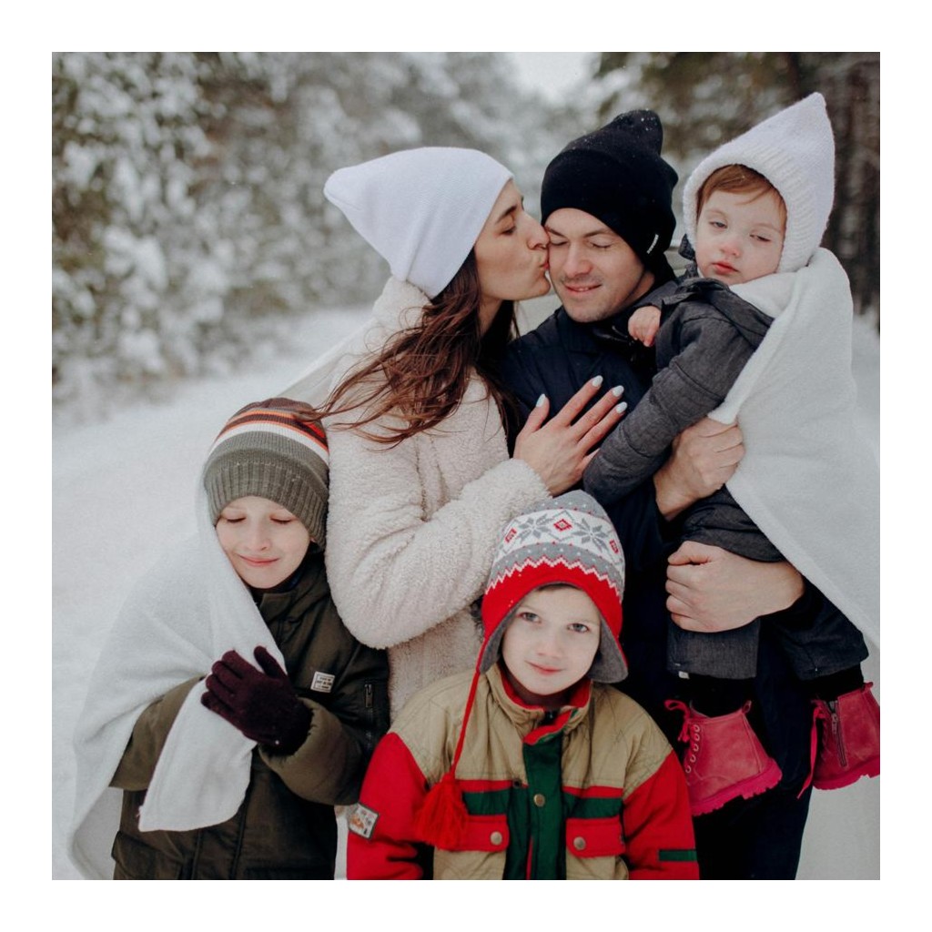 Simply Photo: Family, 16” x 16” Art Print - White