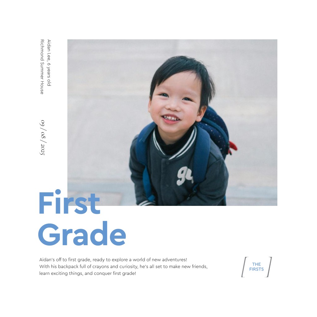 Milestone Memories Family 16” x 16” Art Print - White