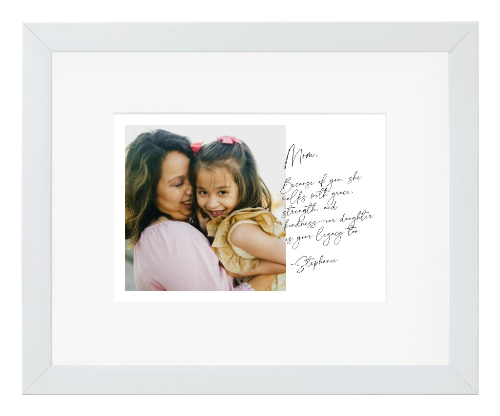 Notable Moments Parents 10” x 8” Framed Print with Mat - White