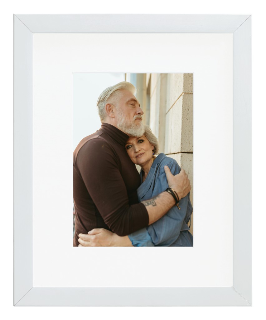 Simply Photo: Parents, 8” x 10” Framed Print with Mat - White