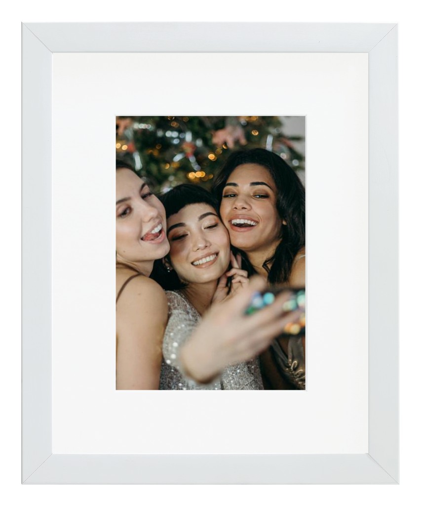 Simply Photo: Friends, 8” x 10” Framed Print with Mat - White