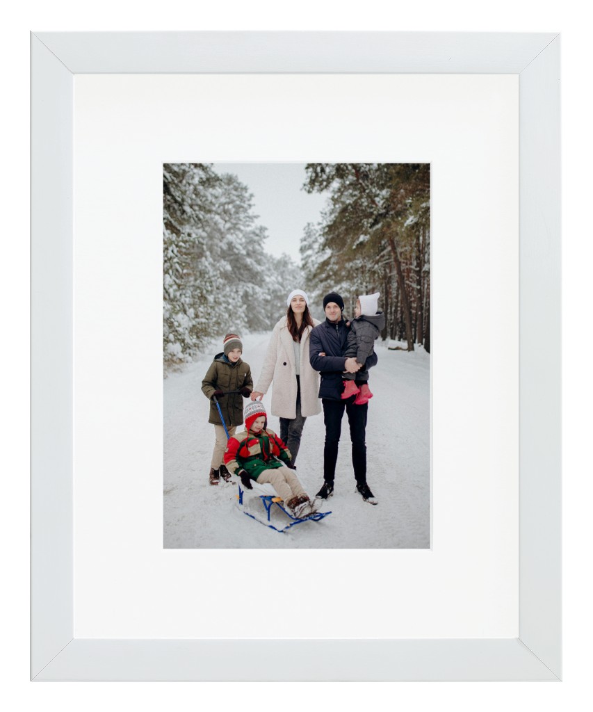 Simply Photo: Family, 8” x 10” Framed Print with Mat - White