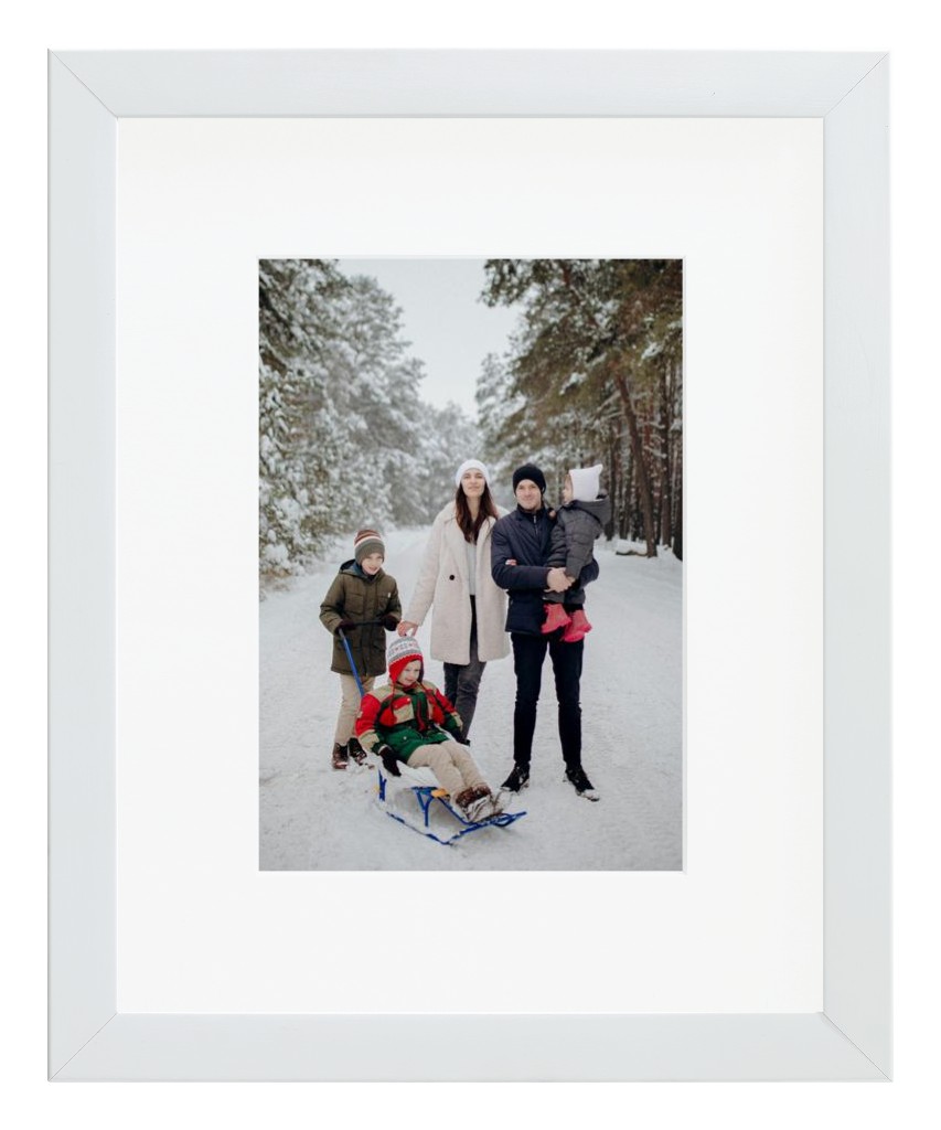 Simply Photo: Family, 8” x 10” Framed Print with Mat - White