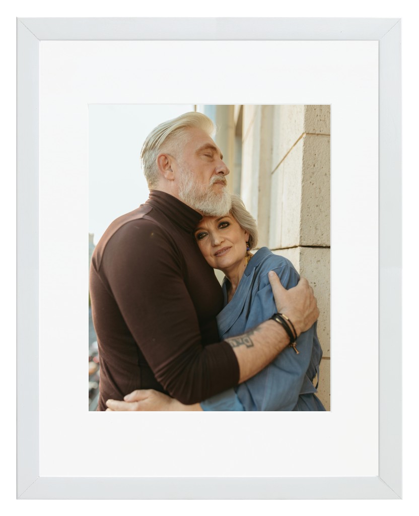 Simply Photo: Parents, 11” x 14” Framed Print with Mat - White