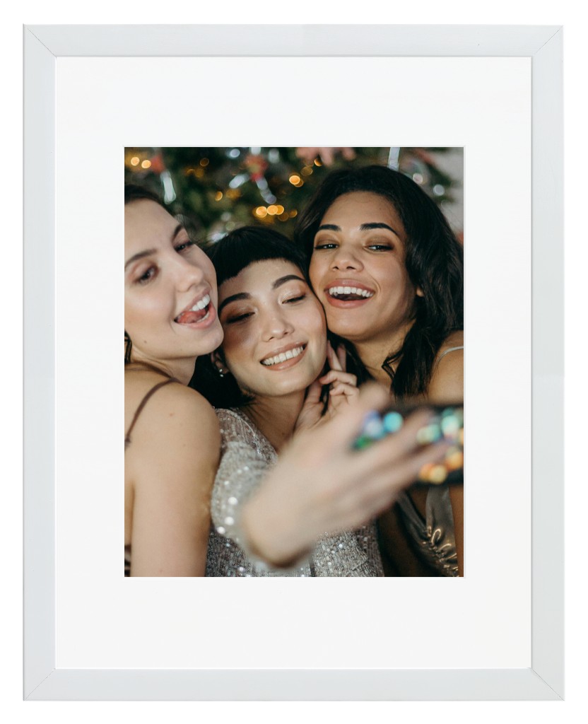 Simply Photo: Friends, 11” x 14” Framed Print with Mat - White