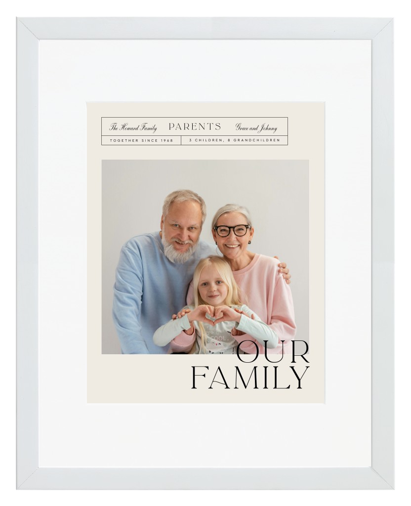 Life’s Chapters Parents 11” x 14” Framed Print with Mat - White