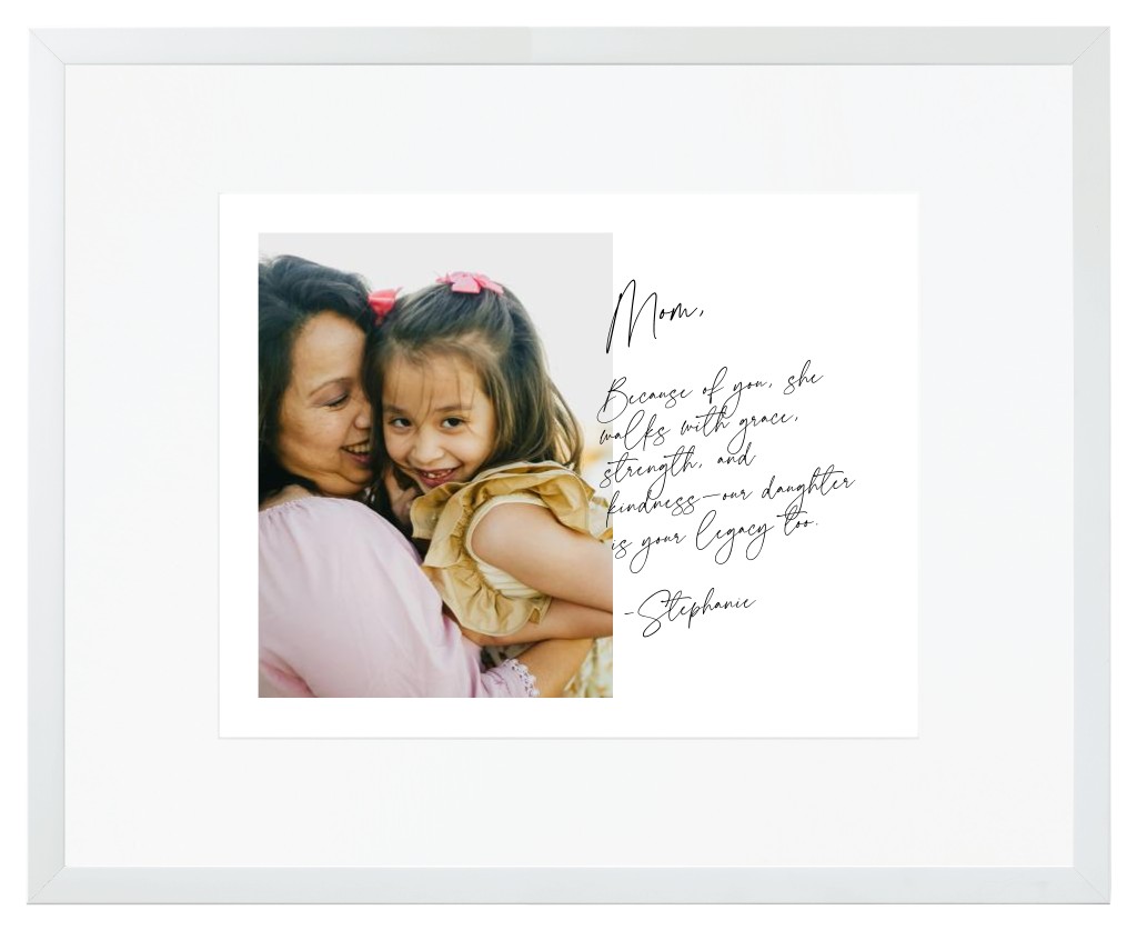 Notable Moments Parents 20” x 16” Framed Print with Mat - White