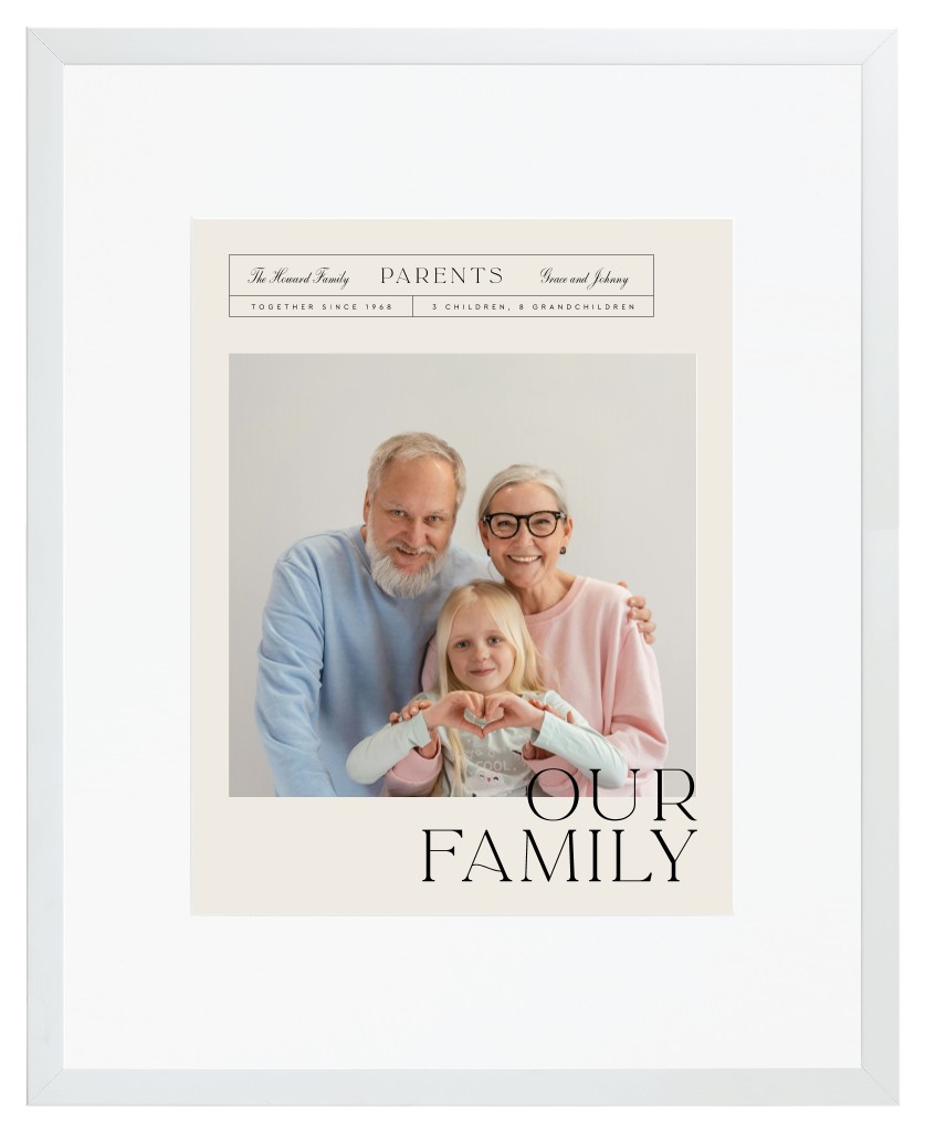 Life’s Chapters Parents 16” x 20” Framed Print with Mat - White