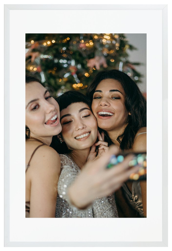 Simply Photo: Friends, 20” x 30” Framed Print with Mat - White